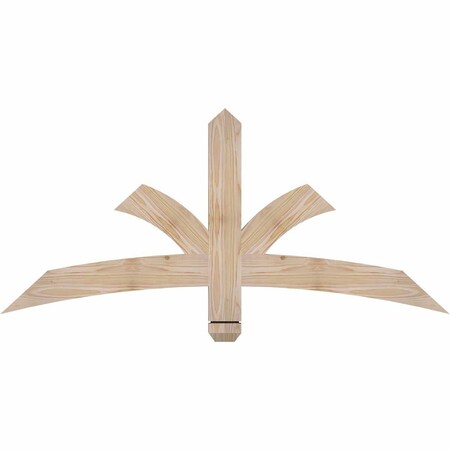 Ekena Millwork Davenport Smooth Timber Gable Bracket, Douglas Fir, 48"W x 22"H x 1 1/2"D x 3 1/2"F, 11/12 Pitch GBW048X22X0204DAV00SDF
